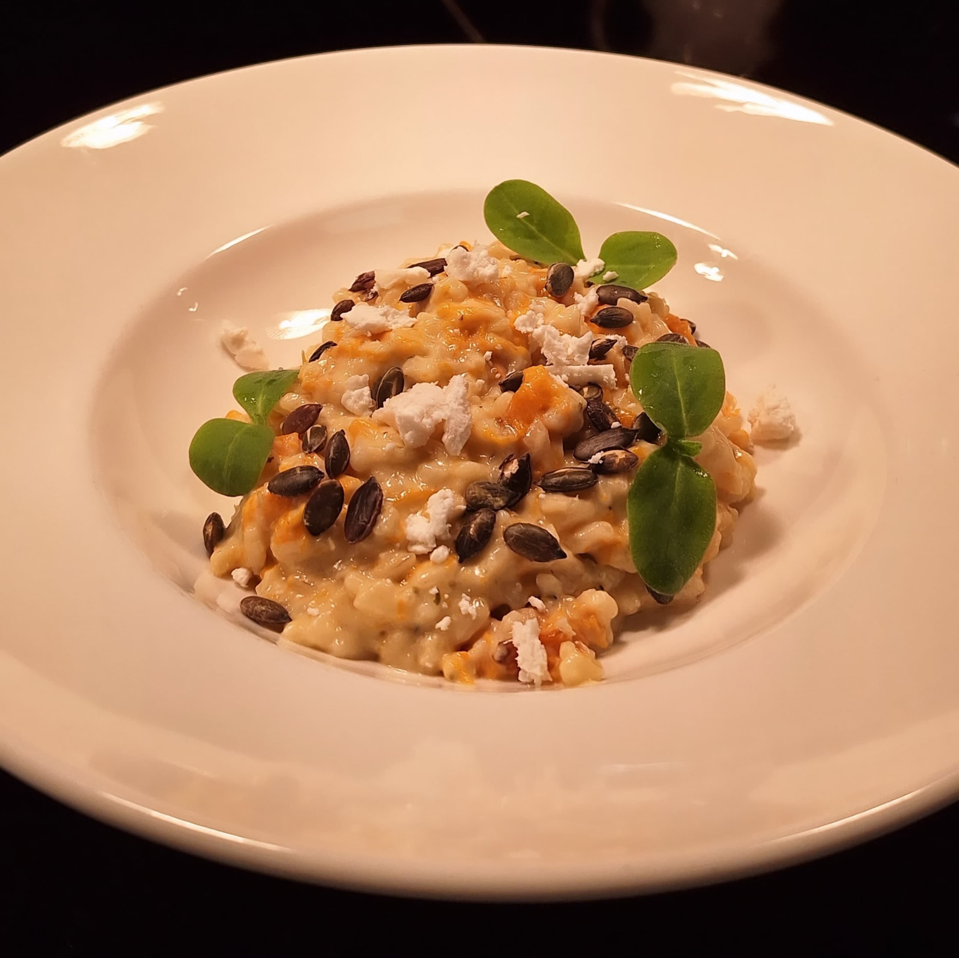 Risotto — seeds · basil