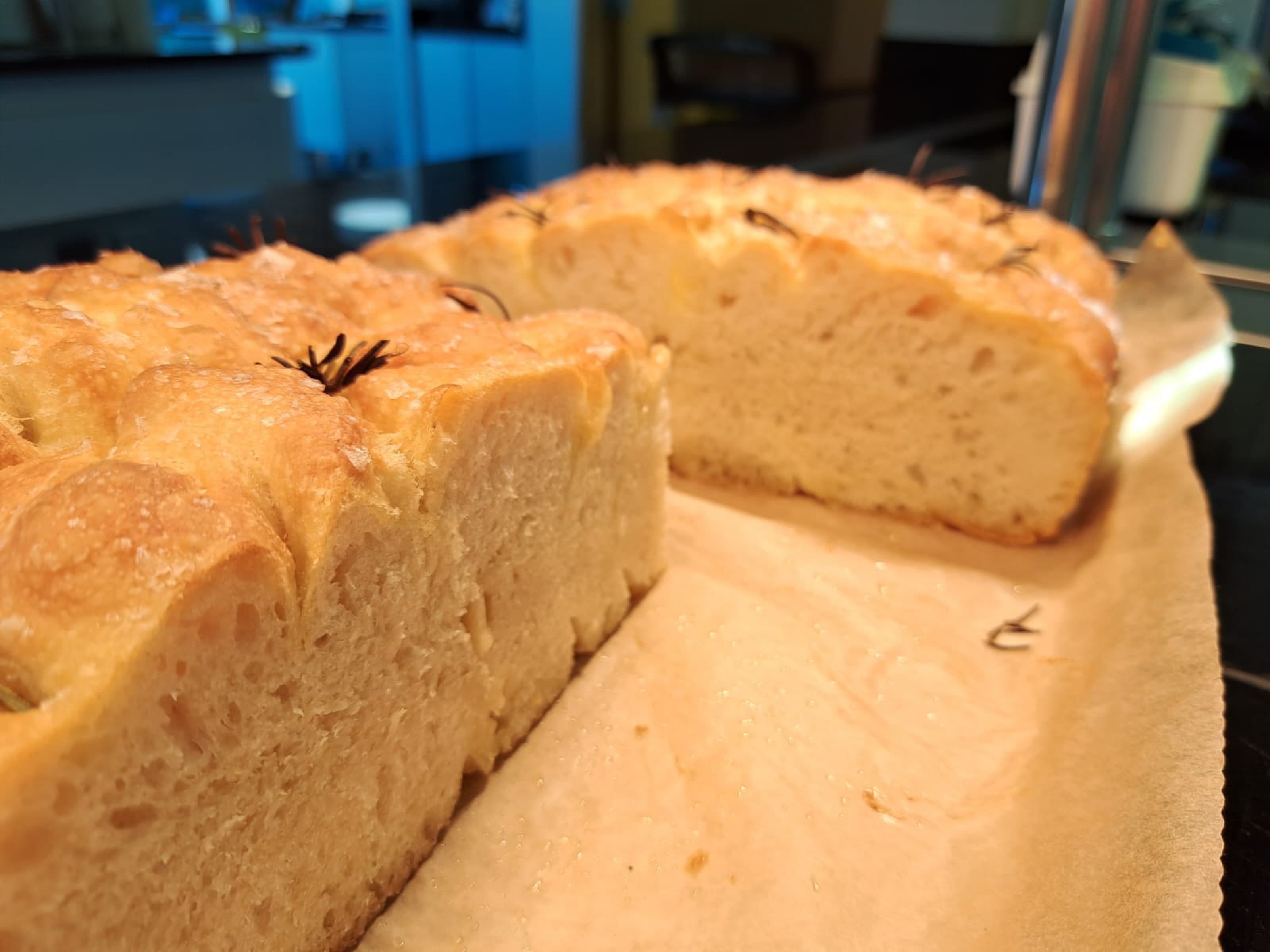 Focaccia — olive oil · crumb