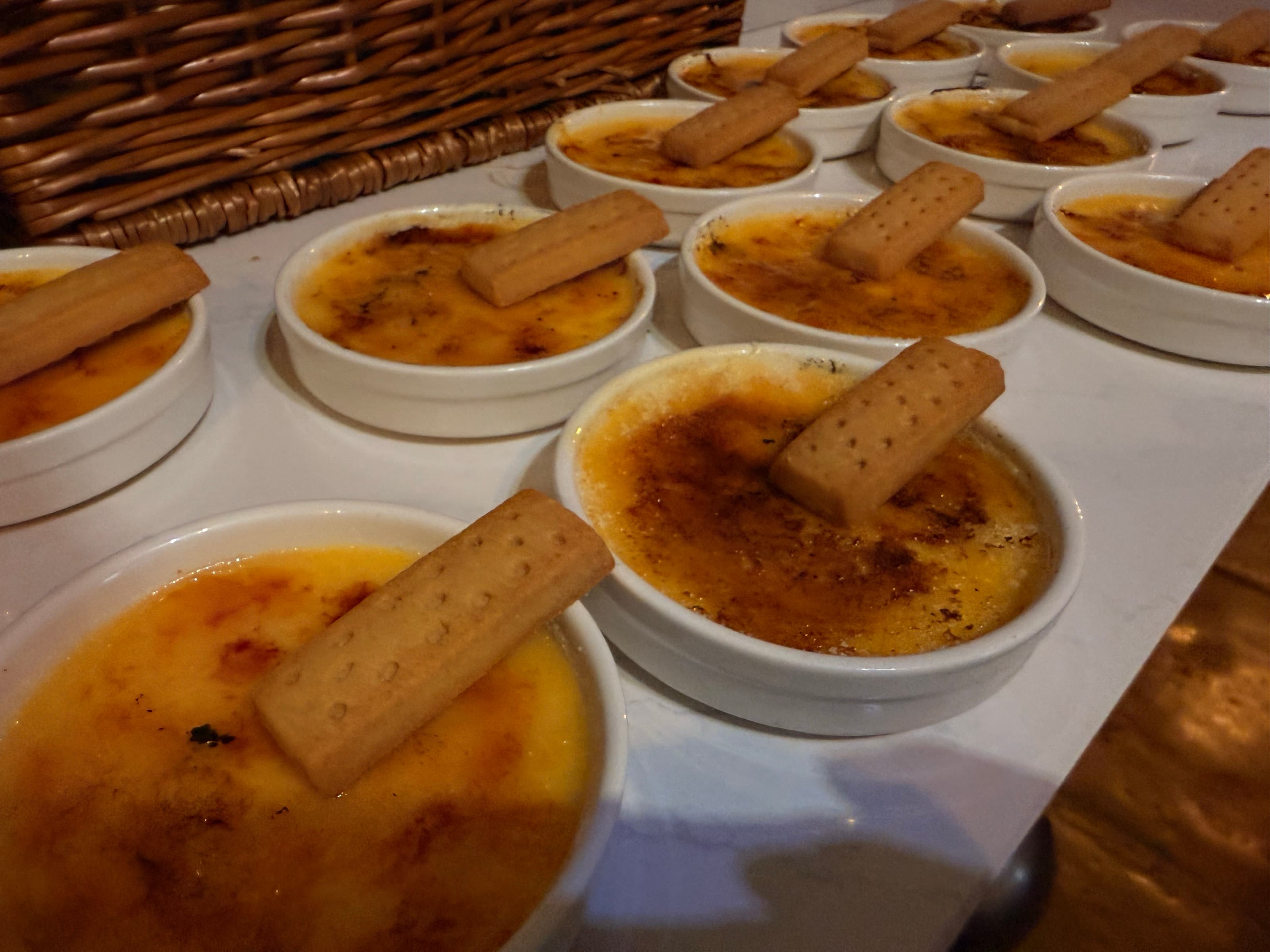 Creme Brulee, in Rows — shortbread · burnt sugar