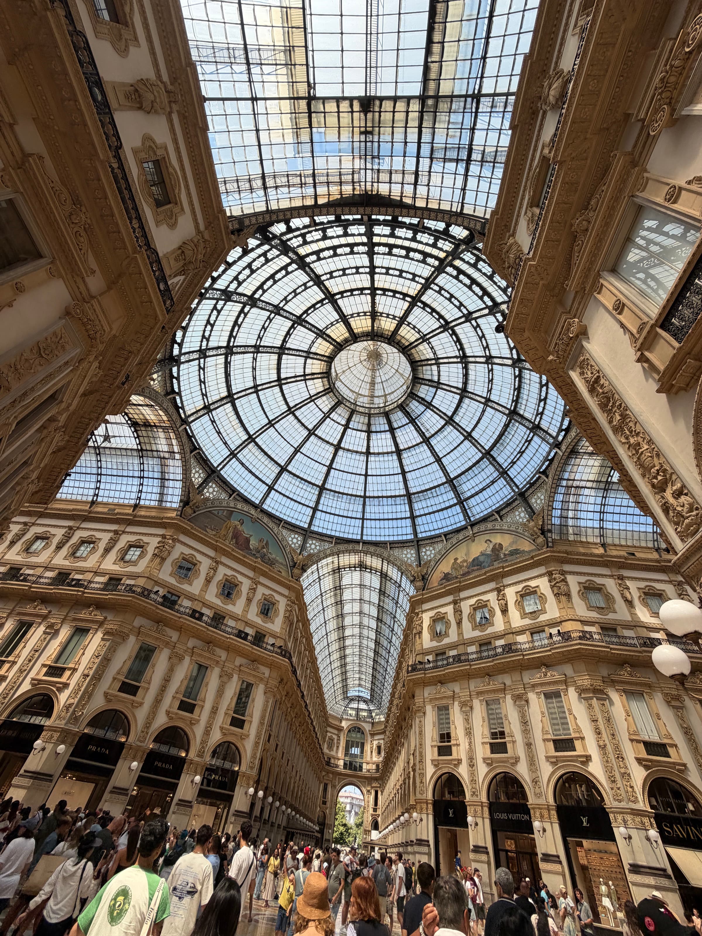 Milan, Looking Up — iron · glass