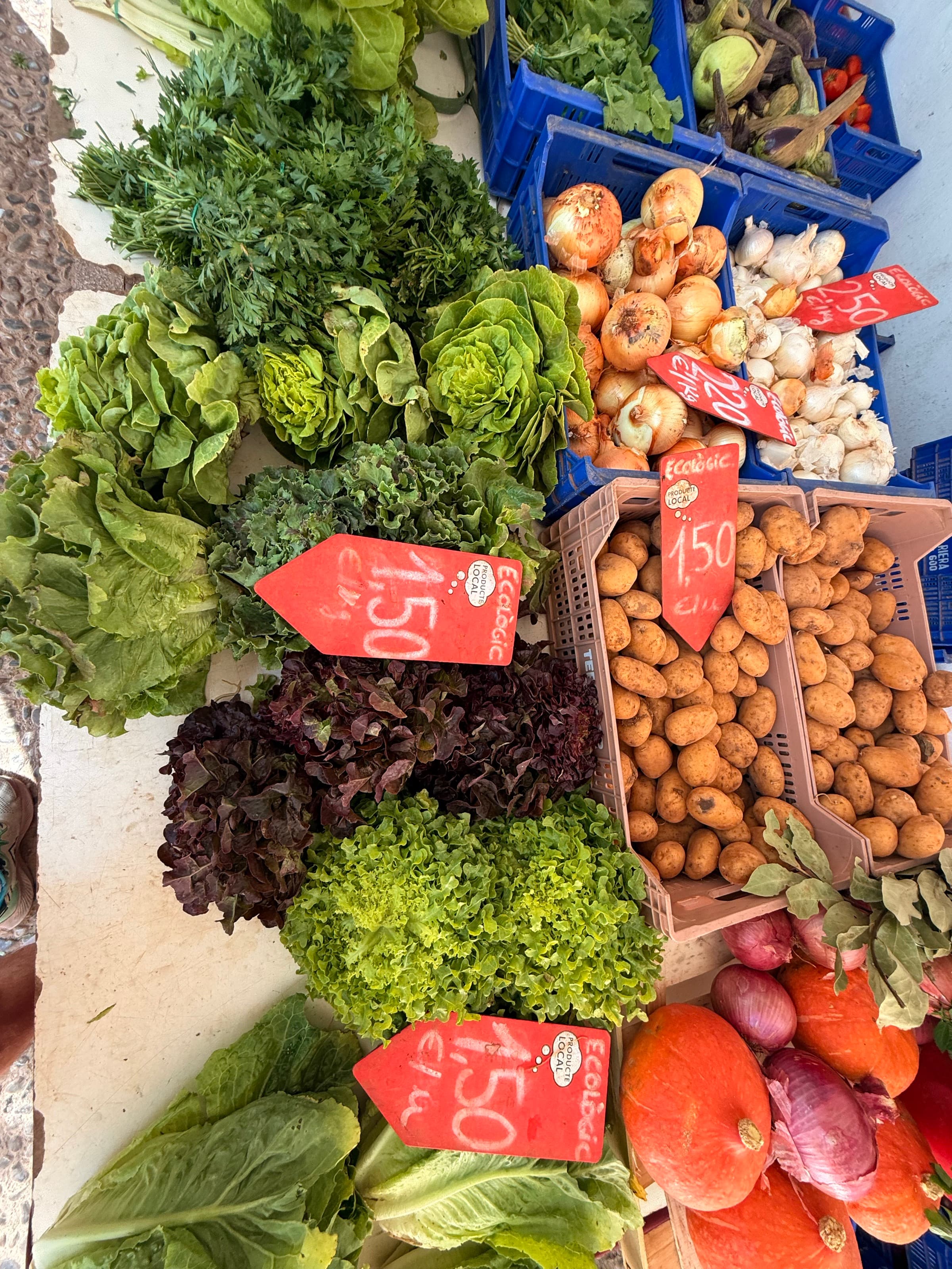 The Market — greens · potatoes