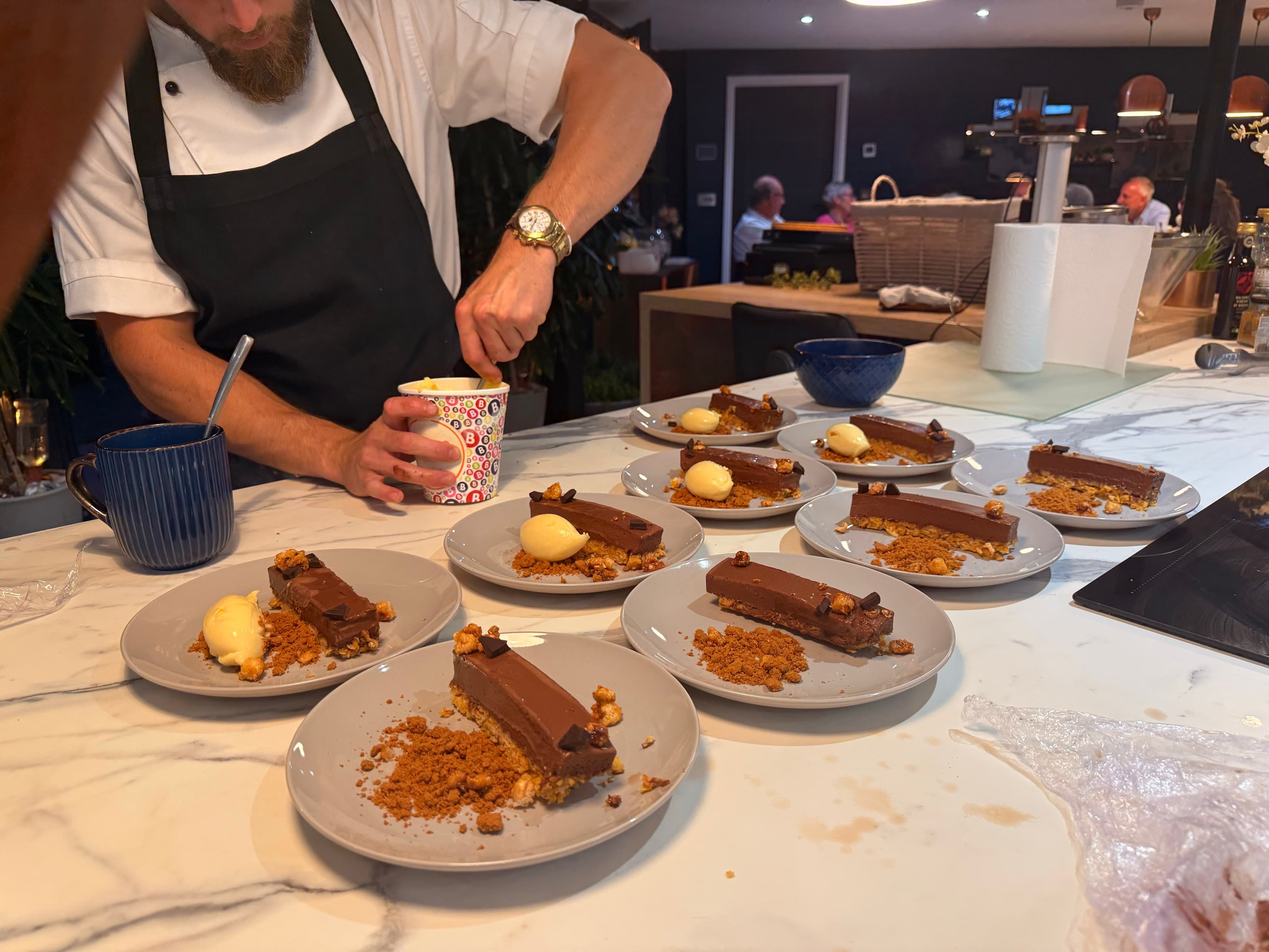 Dessert Service I — chocolate · crumb