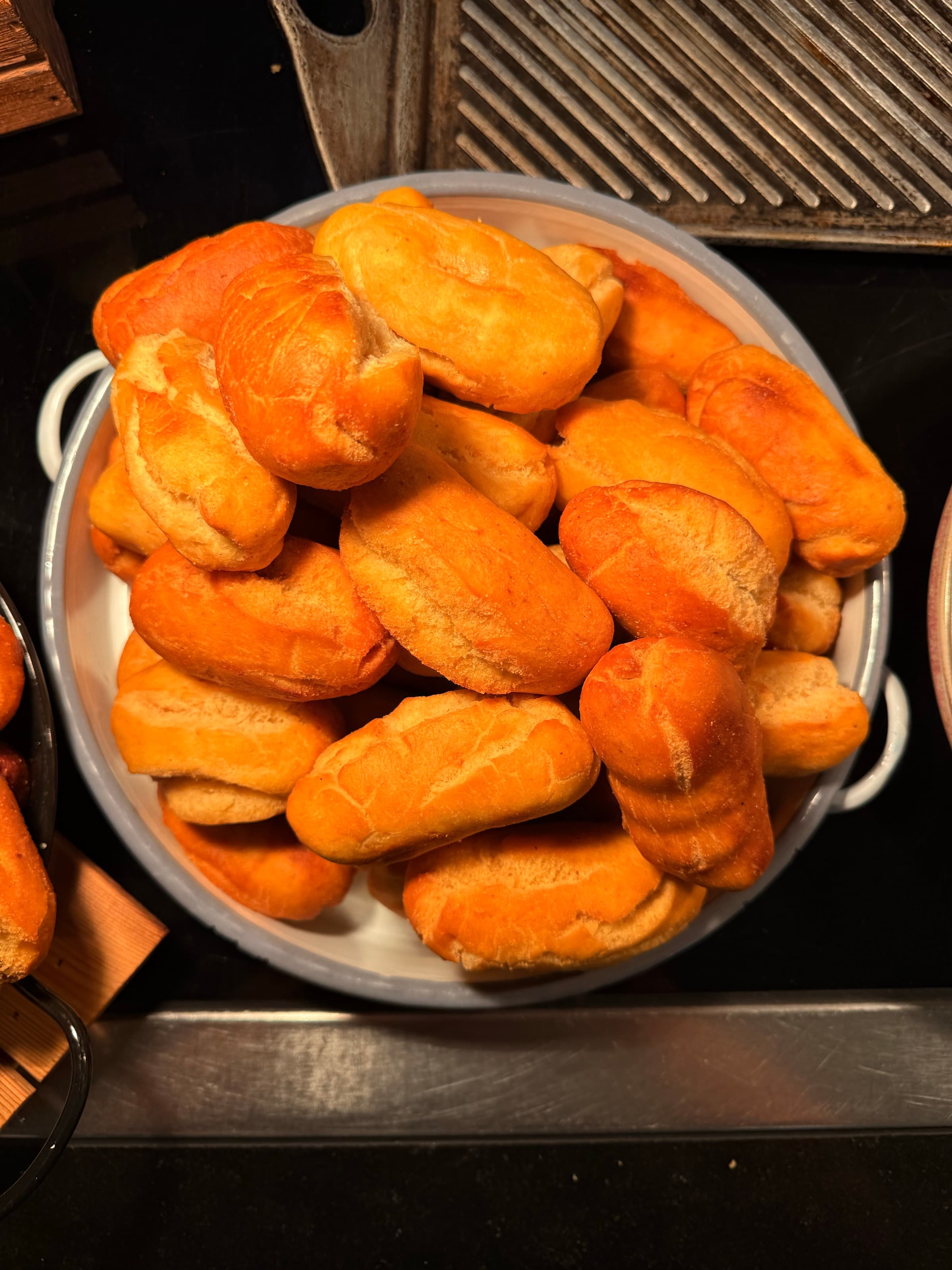Rolls — warm · piled