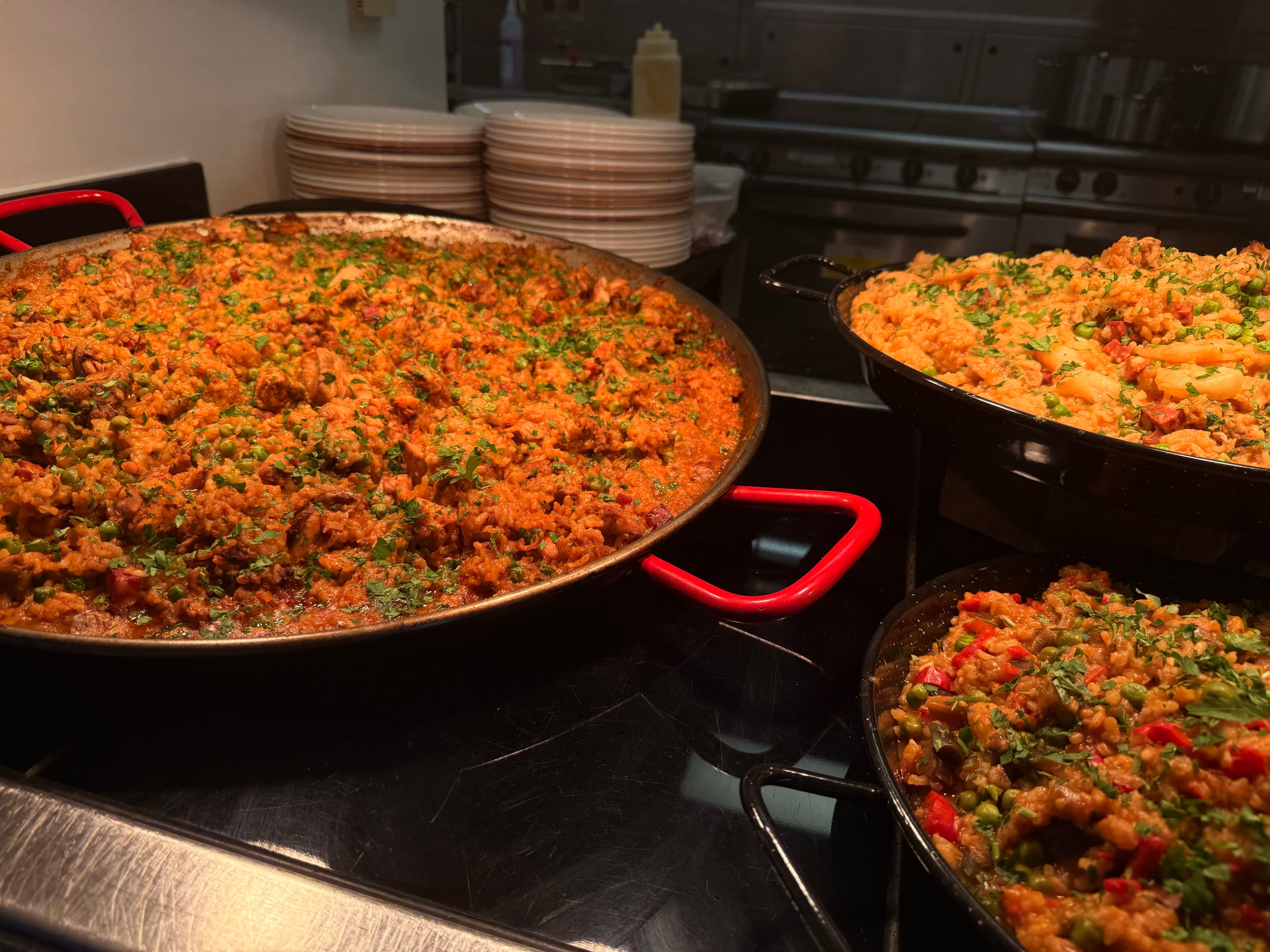 Two Pans — paella · kitchen