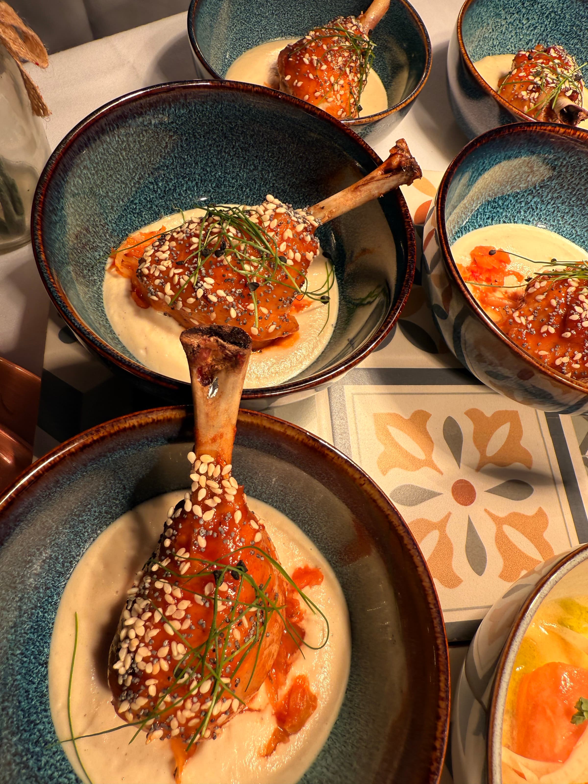 Lamb, Tiles — sesame · patterned
