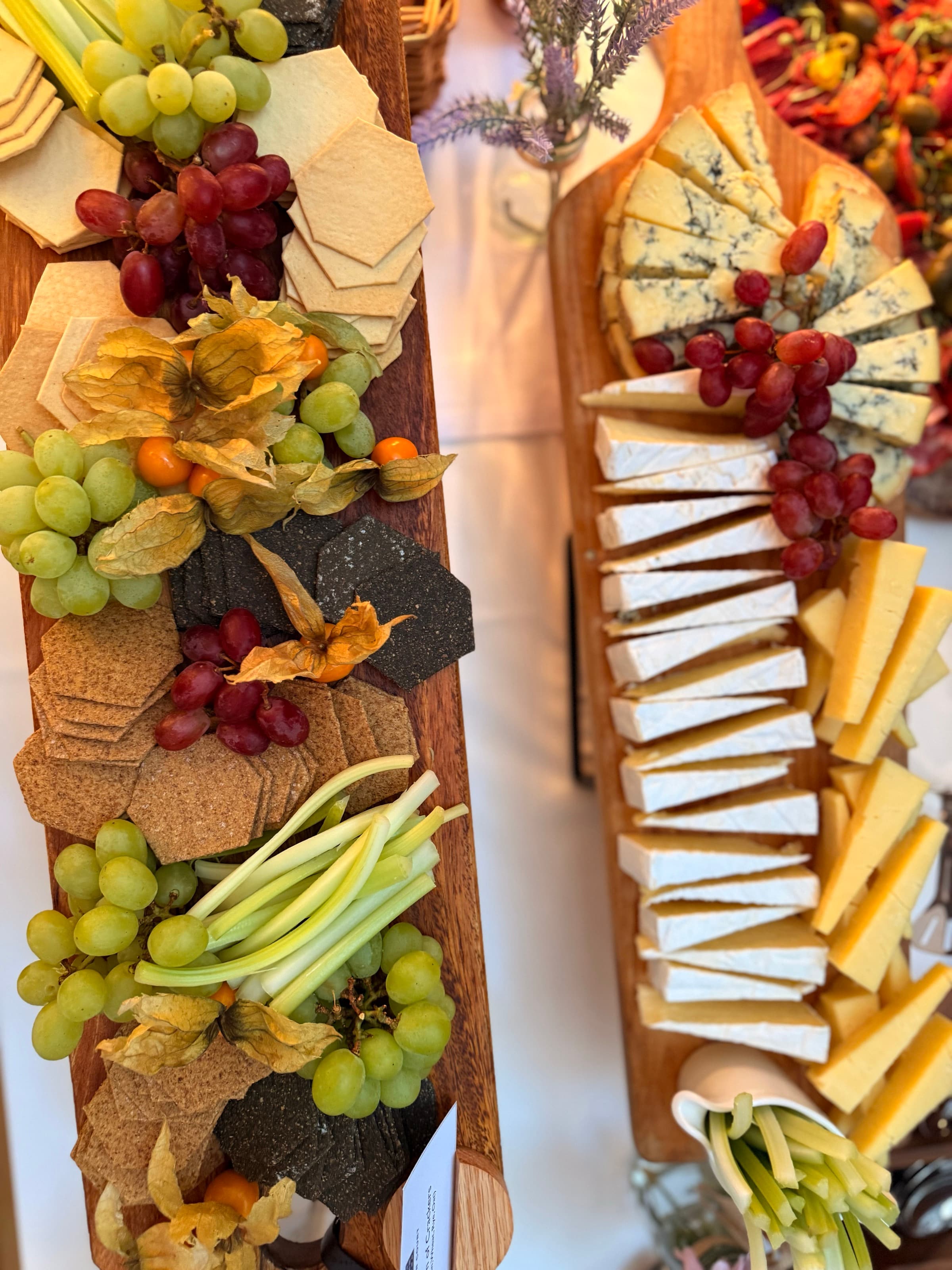 The Cheese Board — grapes · physalis