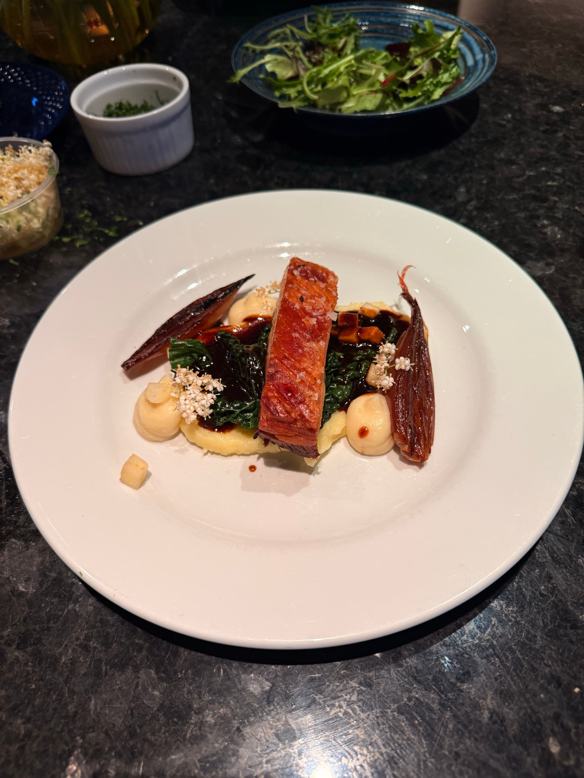 Pork, Plated — crackling · puree