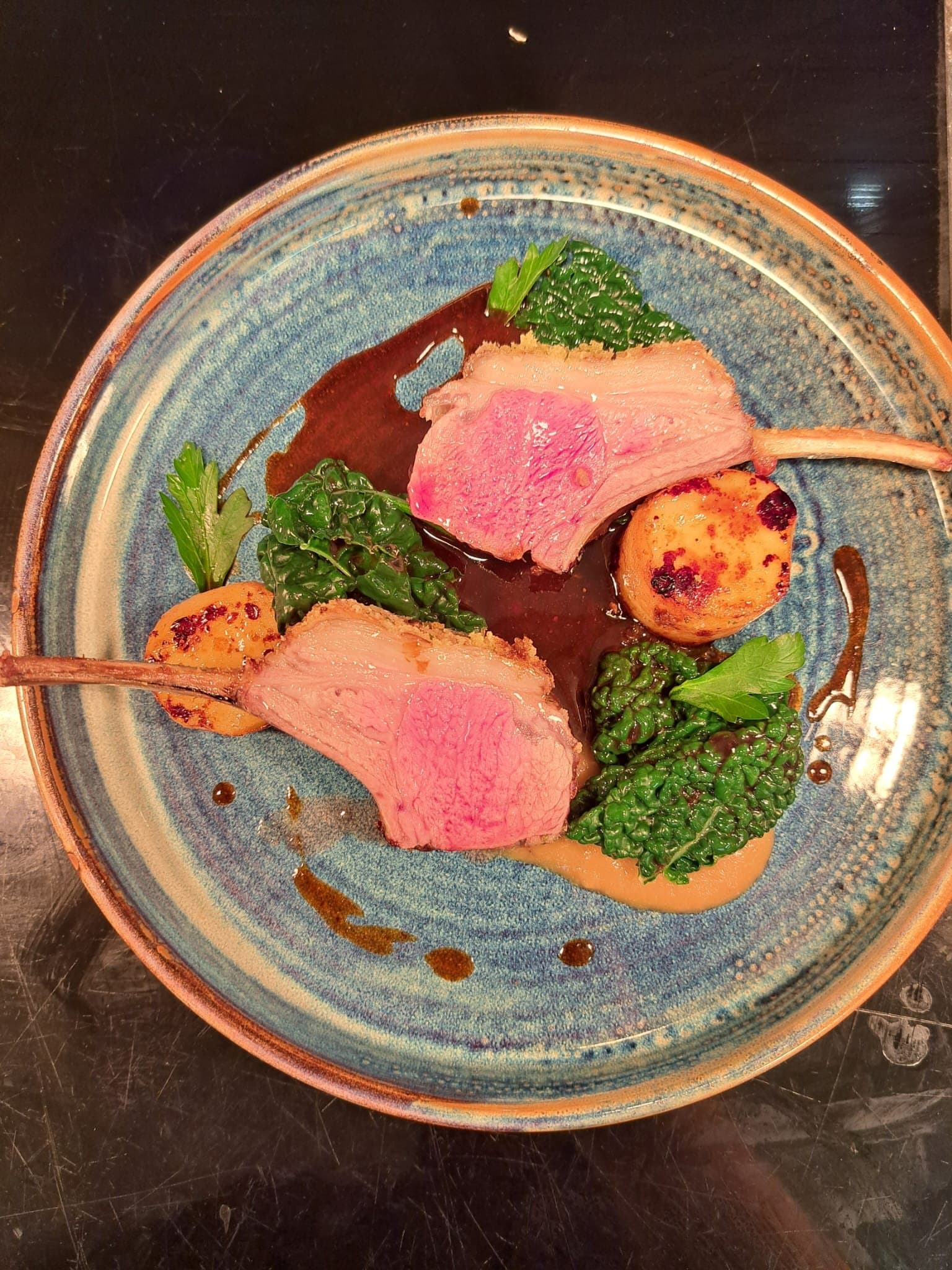 Lamb — chargrilled · rested
